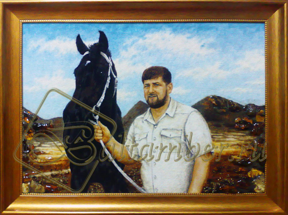 портрет лошади и наездника