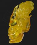 Сувенир из янтаря «Золотая рыбка резная»