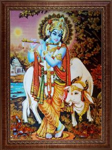 Картина из янтаря Шри Кришна Бхагаван