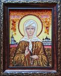 Православная икона из янтаря Святая Матрона Московская