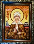 Православная икона из янтаря Святая Матрона Московская