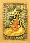 Картина из янтаря Кот с гитарой