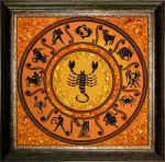 Янтарная картина "Знак зодиака Скорпион"