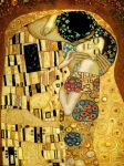 Янтарная картина "Поцелуй" Климта (репродукция в янтаре)