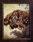 Картина из янтаря "Тигр"