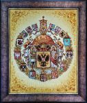 Картина из янтаря "Большой герб Российской империи"