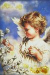 Янтарная картина "Ангел"
