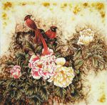 Янтарная картина "Райские птички"