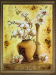 Картина из янтаря "Орхидеи"