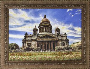 Картина из янтаря Исаакиевский собор в Санкт-Петербурге