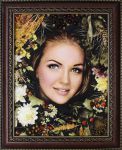 Янтарная картина портрет Марины Девятовой