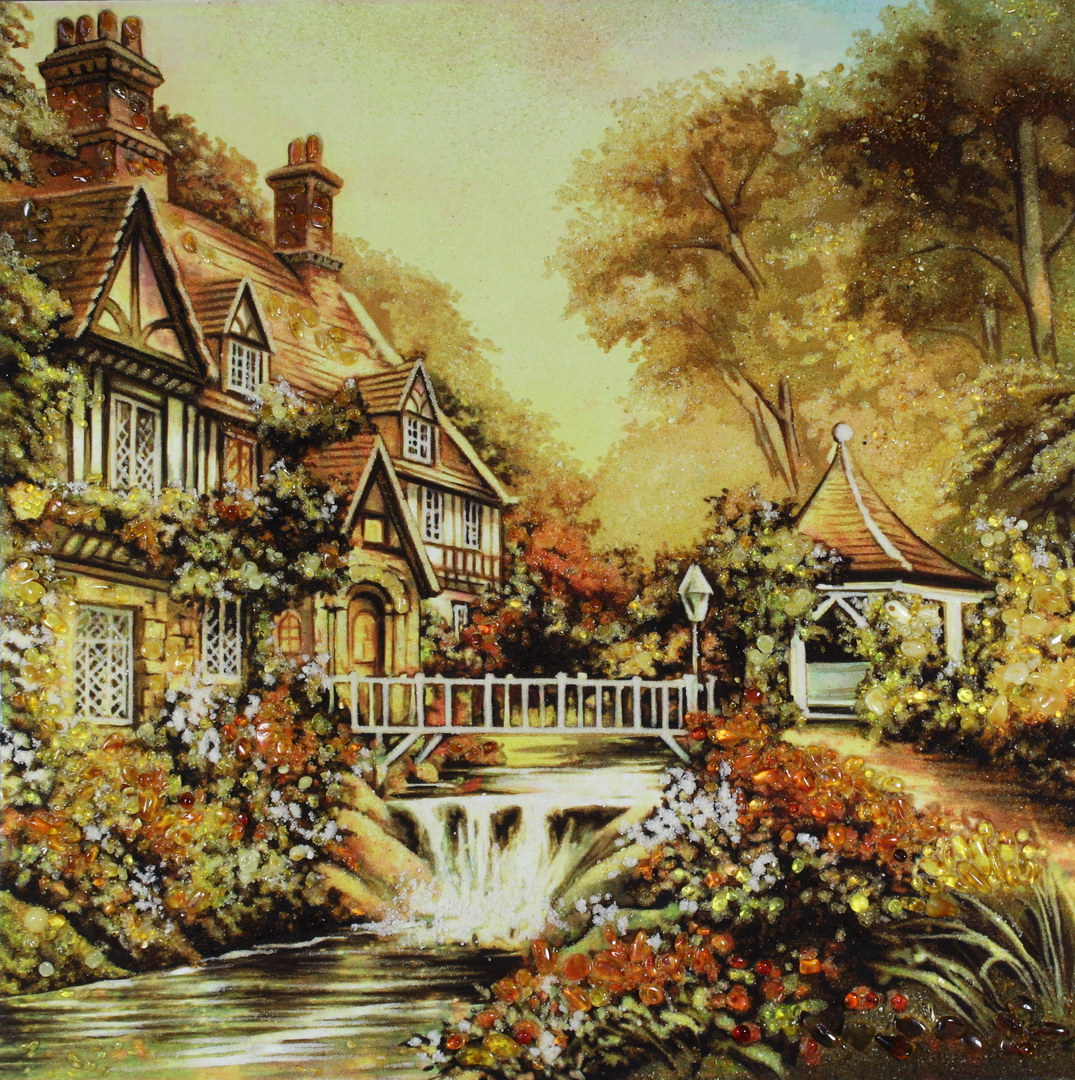 Картина из янтаря Сказочный домик