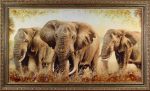 Картина из янтаря Слоны