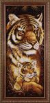 Янтарная картина Тигрица с малышом