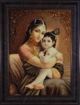 Янтарная картина Мама Яшода и Кришна