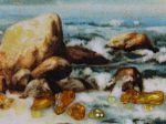 Янтарная картина Парусник у берега