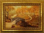 Картина из янтаря Осенний парк