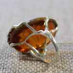 Янтарное кольцо из серебра