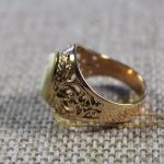 Перстень янтарный в золоте