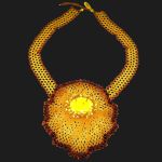 Ожерелье из янтаря "Галстук" жабо