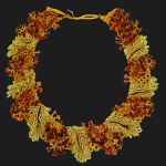 Янтарное ожерелье "Нежность" медовая