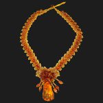 Ожерелье из янтаря "Фрукт" коньяк