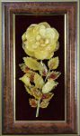 Сувенир янтарное панно Роза с бутонами