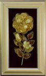 Сувенир янтарное панно Роза с бутонами