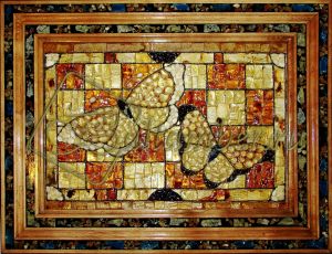 Янтарная картина «Бабочки» (мозаика)