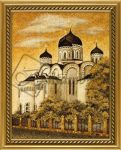 Картина из янтаря «Церковь в Нижнем Новгороде 2»