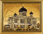 Картина из янтаря «Церковь в Нижнем Новгороде»