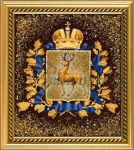 Картина из янтаря «Герб Нижнего Новгорода»