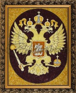 Картина из янтаря «Герб Российской Федерации»