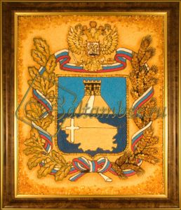 Янтарная картина «Герб Ставропольского Края»