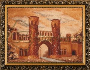 Картина из янтаря «Городские ворота»