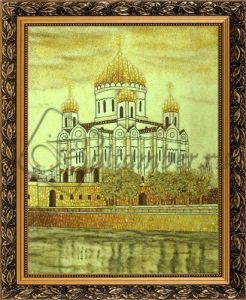 Картина из янтаря «Храм»