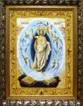 Картина из янтаря "Икона Воскресение Христово"