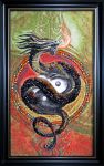 Картина из янтаря «Дракон Инь Ян»