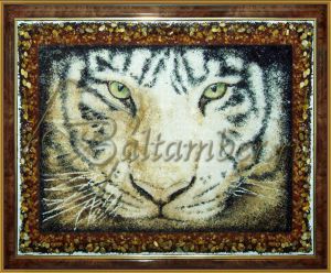 Картина из янтаря «Глаза тигра»