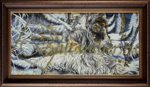 Янтарная картина «Северный орел»
