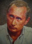 Панно мозаика из янтаря «Портрет Путина В.В.»