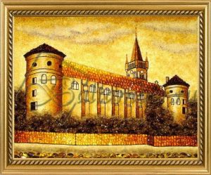 Картина из янтаря «Королевский замок горизонтальная»