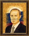 Янтарная картина "Портрет Путина В.В." (сделано по фотографии)