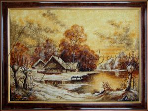 Янтарная картина «Русский пейзаж»