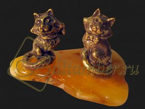 Сувенир статуэтка «Парочка кошек»