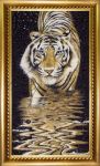 Картина из янтаря "Тигр в воде"