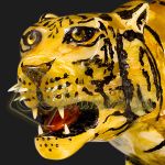 Статуэтка тигра из янтаря