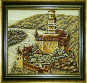 Картина из янтаря "Замок на горе"